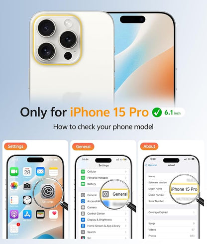 FNTCASE for iPhone 15 Pro Case: Translucent Matte Cases - Image 2