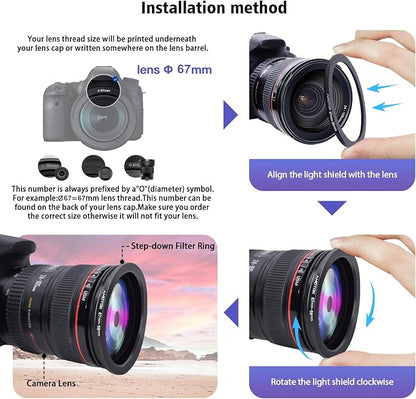 67mm Lens to 58mm Camera Lens Adapter, 67mm-58mm Filter Step-Down Ring - Image 5