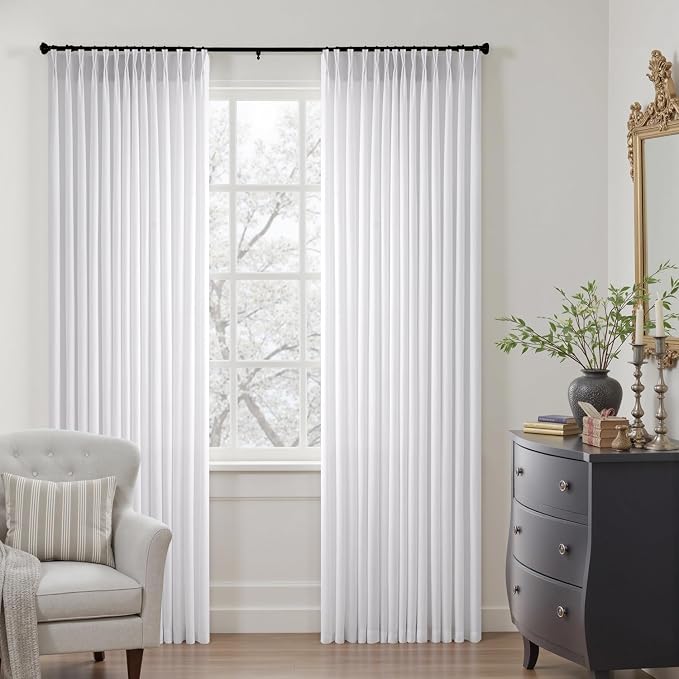 Memory Trained Pinch Pleated Curtains 86 Inches Long, Viral Linen Pinch Pleat - Image 3