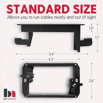 2 Pack Wall Plate Cable Pass Through - Image 2