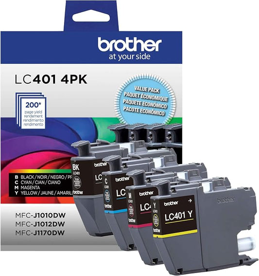 Brother Genuine LC4014PKS Standard Yield 4-Pack Ink Cartridges – Includes 1 - Image 2
