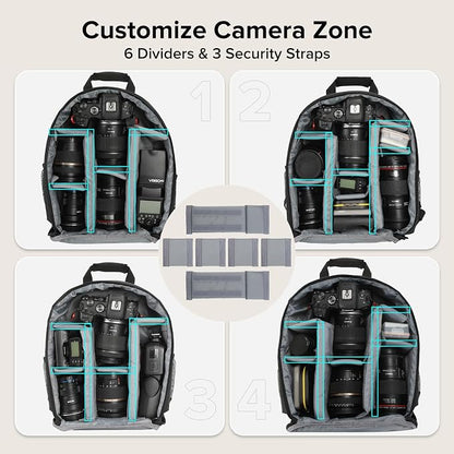 Camera Backpack Bag Small- Waterproof Professional DSLR Camera Bag Photography - Image 5