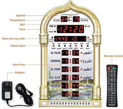 Digital Prayer Azan Wall Clock for USA Muslim for Home - Image 2