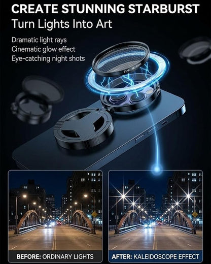 Anti-Glare Magnetic Phone Filter 2-in-1 Magnetic Cpl & Star Filter Lens - Image 3