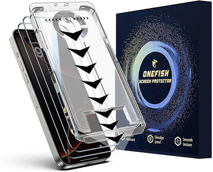 OneFish Screen Protector for Iphone 14Plus/13Pro Max, HD Clarity Tempered Glass by OneFish
