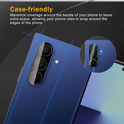 3 Pack Camera Lens Protector for Samsung Galaxy Z Fold 7, Tempered Glass - Image 3