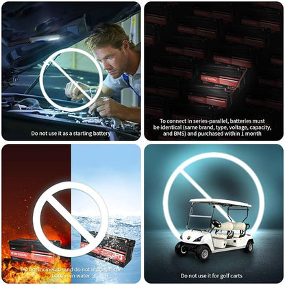 12V 200Ah LiFePO4 Lithium Battery, 200A BMS, Max.2560W Load Power, 15000+ Deep - Image 6