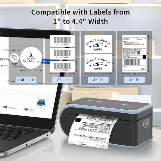 JADENS Bluetooth Thermal Label Printer, Wireless - Image 2