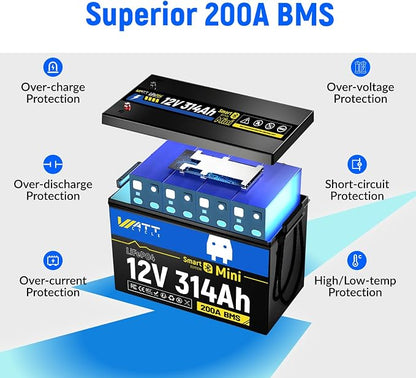 12V 314Ah LiFePO4 Mini Lithium Battery - Image 3