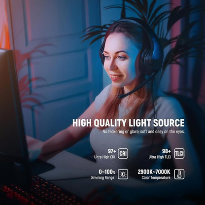 NEEWER 15.5" LED Streaming Key Light, Clamp on Desk Panel Video Lighting - Image 2