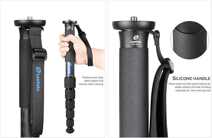 Leofoto MP-364C 67" 4-Section Carbon Fiber Portable Monopod, Lightweight - Image 6