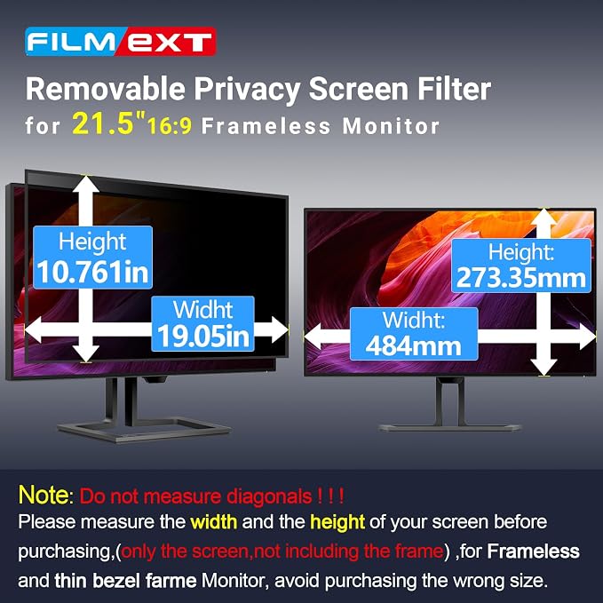 FILMEXT [2 Pack 21.5 Inch Computer Privacy Screen Filter - Image 6