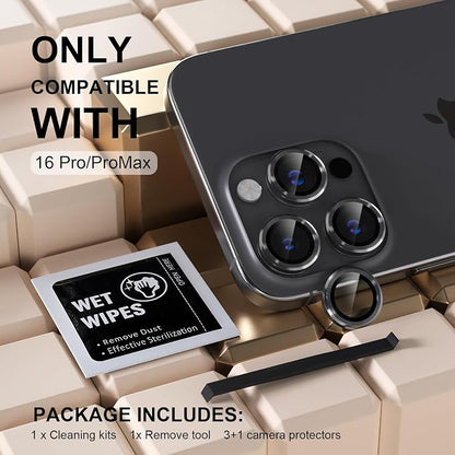 Misea Compatible for iPhone 16 Pro/iPhone 16 Pro Max Camera Lens Protector - Image 2