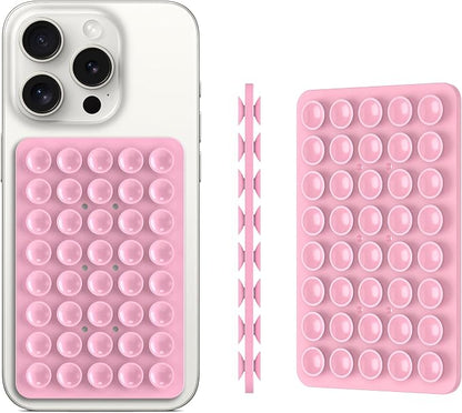 2PACK Silicone Double Sided Suction Phone Case Mount, Detachable Hands Free & - Image 2