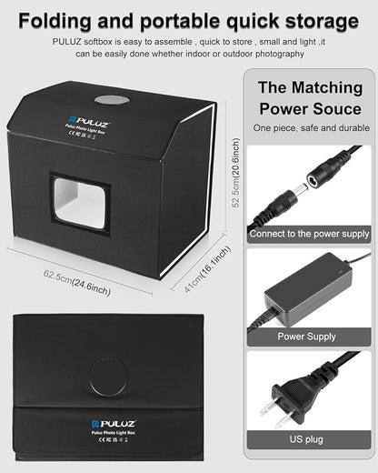 PULUZ Light Box Photography 24x16in, Portable Photo Studio Light Box - Image 6