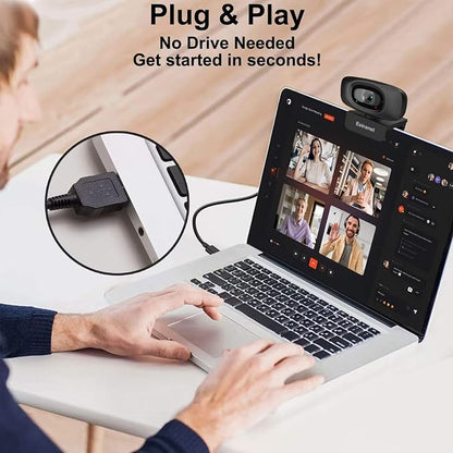 2K Quad HD Webcam with Privacy Cover & Noise-Canceling Microphone & USB C - Image 6