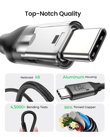 Silkland USB 4 Cable for Thunderbolt 4 Cable 1FT, 40Gbps USB C Data Cable - Image 6