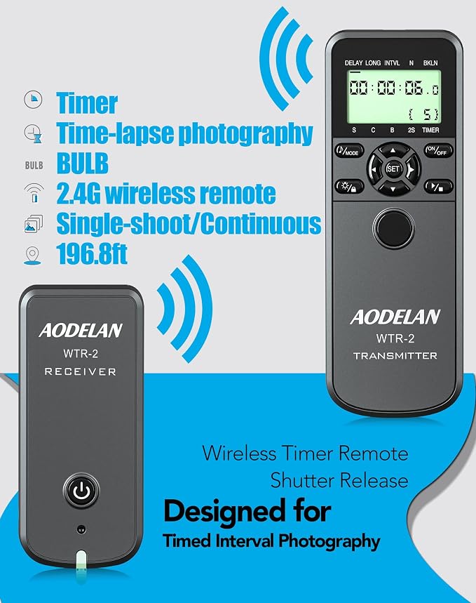 Camera Wireless Interval Shutter Remote Timer Release Compatible - Image 5