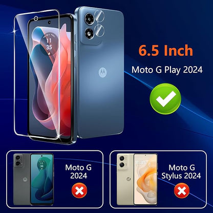 Designed for Motorola Moto G Play 5G 2024 Tempered Glass Screen Protector + - Image 2