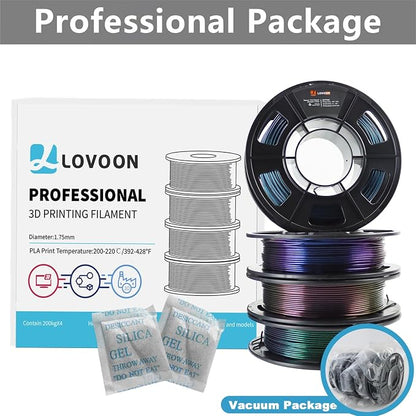 LOVOON 3D PLA Filament 1.75mm Bundle Sparkle in Sunlight Filament Glitter - Image 7
