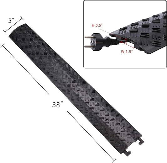 Small 1 Piece - Floor Cord Cover Cord Protector Drop Over Drop Trak Cable Ramp - Image 2