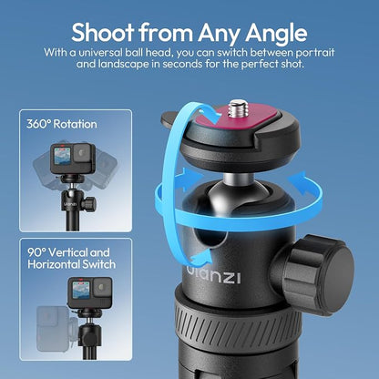 Upgrade 59" Tripod Stand w Auto-Open 4-Leg, ULANZI TT24 Vlogging Selfie Stick - Image 7