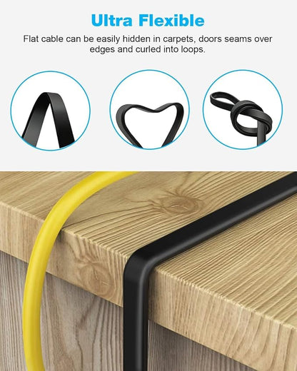 DDMALL CAT 8 Ethernet Cable, 20ft High Speed 40Gbps 2000MHz Shielded Flat CAT8 - Image 5