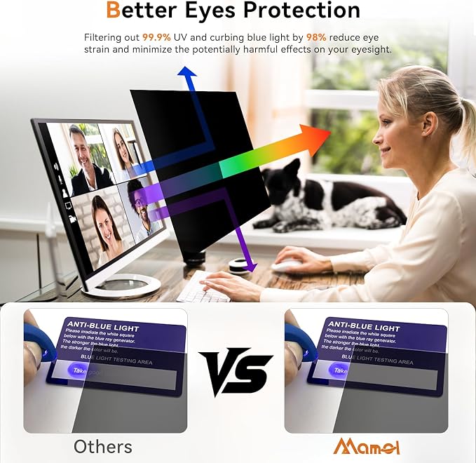 Mamol 24 Inch Computer Privacy Screen Filter - Image 4