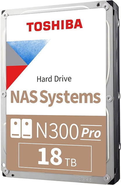 Toshiba N300 PRO 18TB Large-Sized Business NAS 3.5-Inch Internal Hard Drive by Toshiba
