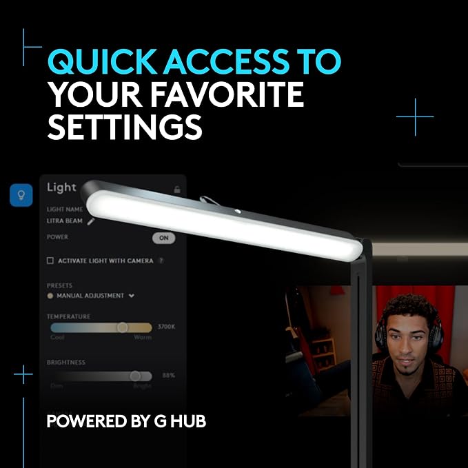 Logitech G Litra Beam Premium LED Gaming Key Light + C920X Pro Webcam Bundle - Image 3