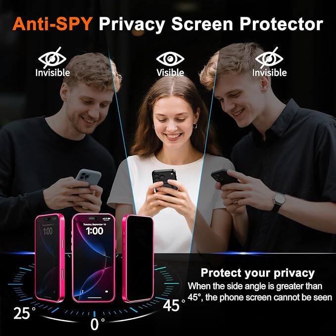 for iPhone 16 Pro Case with Privacy Screen Protector and Camera Protection - Image 7