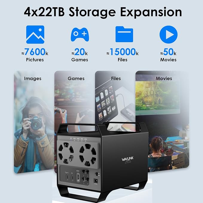 WAVLINK 4-Bay Hard Drive Enclosure - Image 3