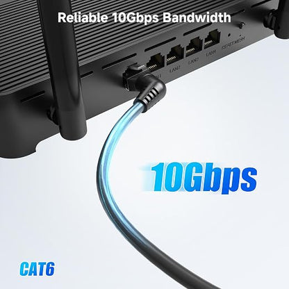 Cable Matters 2-Pack 10Gbps Rotatable Cat 6 Ethernet Cable - 3ft - Image 2