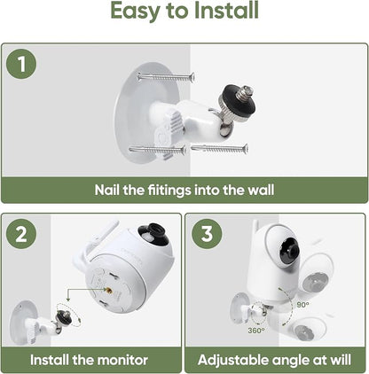 bonoch Adjustable Baby Monitor Wall Mount, Compatible Baby Camera Adjustable - Image 3