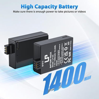 LP LP-E5 Battery 2-Pack 1400mAh USB-C Fast Charging - Image 7