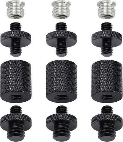 12 Pcs 1/4" & 3/8" Camera Screw Adapter Set by FRGYEE