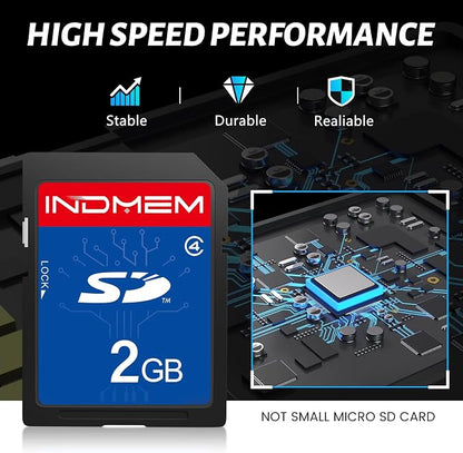 INDMEM SD Card 2GB, 6 Packs Class 4 2GB Flash Memory Card MLC Standard Secure - Image 3