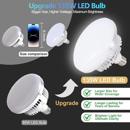 EMART 2Pack 135W Photography Light Bulb - Image 3
