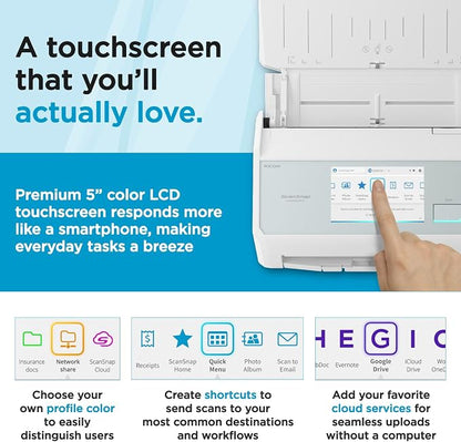 ScanSnap iX2500 Wireless or USB High-Speed Cloud Enabled Document, Photo & - Image 5