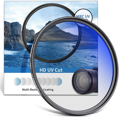 NEEWER 55mm MRC UV Protection Filter 30 Layer Multi Resistant Nano Coatings/HD by Neewer
