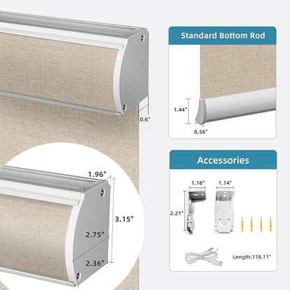 SmartWings Light Filtering Motorized Roller Shades Work - Image 5