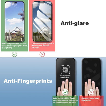 2 Pack Matte Screen Protector for iPhone 16 and 14 Pro 6.1-Inch Auto Dust - Image 5