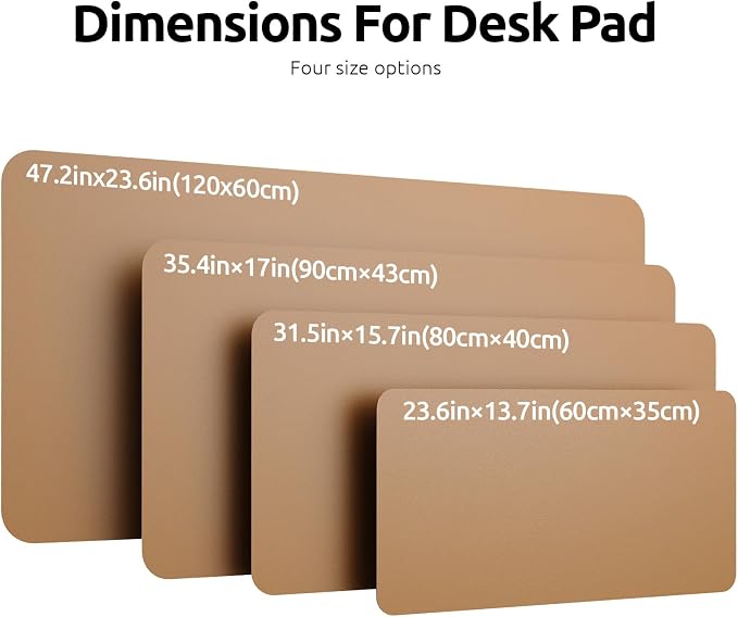 YSAGi Leather Desk Pad Protector, Office Mat, Large Mouse Pad, Non-Slip PU - Image 8