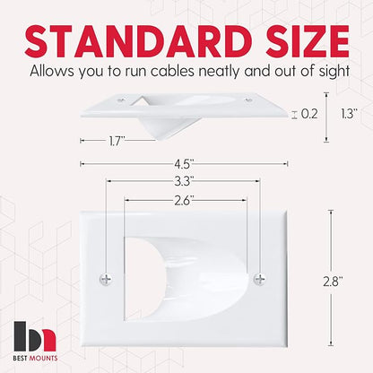 2 Pack Wall Plate Cable Pass Through - Image 4