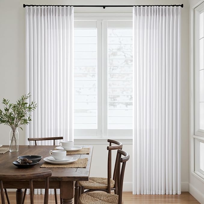Memory Trained Pinch Pleated Curtains 72 Inches Long, Viral Linen Pinch Pleat - Image 4