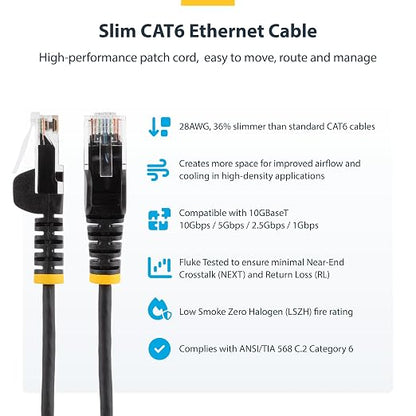 StarTech.com 3ft Green Slim CAT6 Ethernet Cable, Snagless RJ45, 28AWG Pure Bare - Image 2