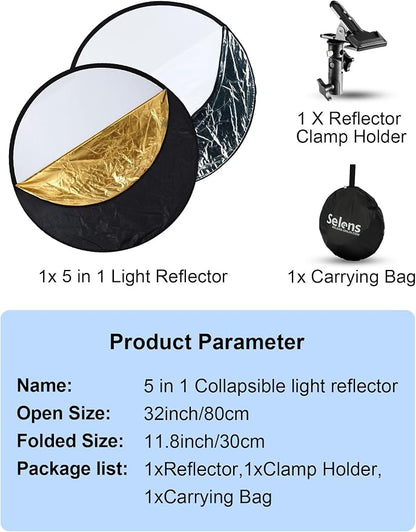 Selens Portable 32inch/80cm Light Reflector - Image 7