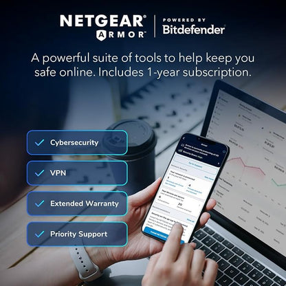 NETGEAR Nighthawk Tri-Band Whole Home Mesh WiFi 6E System – Router + 2 - Image 7