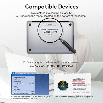 Magnetic Privacy Screen for MacBook Air 15 inch, Detachable Screen Protector - Image 2