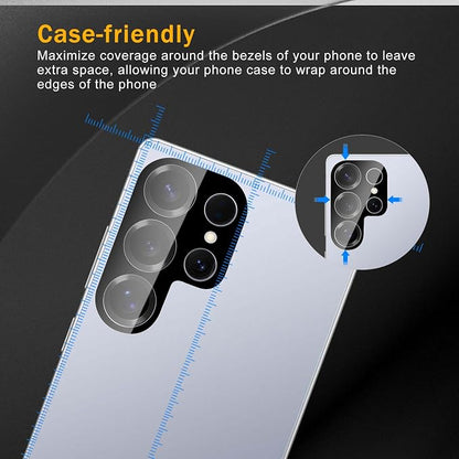 3 Pack Camera Lens Protector for Samsung Galaxy S25 Ultra, Tempered Glass - Image 3